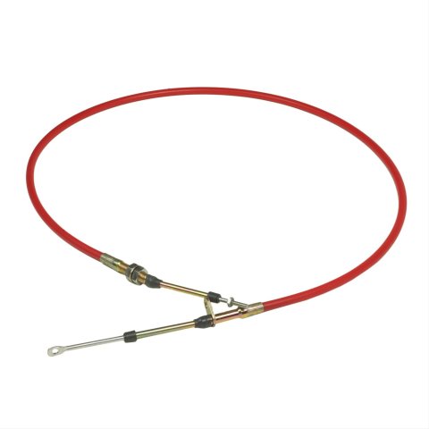 B&M Super Duty Race Shifter Cables 80833 Cable, Duty, 5 ft. Length, Morse Style, Eyelet/Threaded Ends, Red, Each