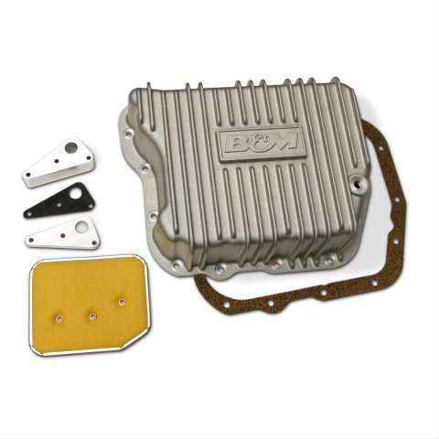 B&M Automatic Transmission Deep Pans 10280 Pan, Deep, Aluminum, Natural, Chrysler, Torqueflite 727, A-518, 618, 44RH, 48RE, Each