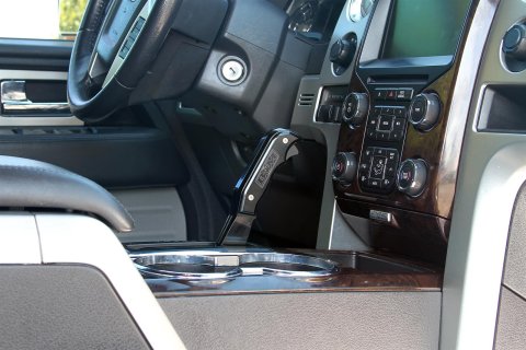 B&M Magnum Grip Shift Knobs 81146 Handle, Direct Fit, Automatic, Black Anodized, Aluminum, Ford F-150, Each