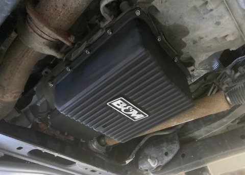 B&M Automatic Transmission Deep Pans 71397 Pans, Deep, A356.0-T6 Aluminum, Black, 3.7 qt. Capacity Increase, Ford, 6R140, Each