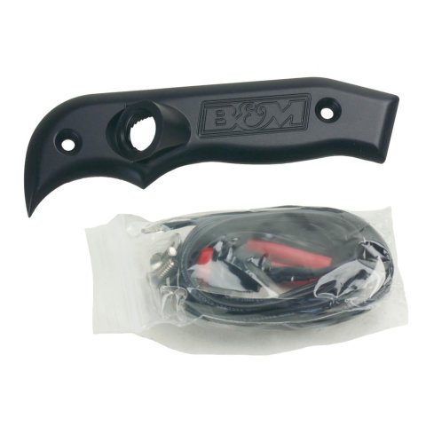 B&M Magnum Grip Shifter Side Plates 81063BM Plate, Shift Knob Component, Anodized Black, 12 V Momentary Switch, Grip, Each