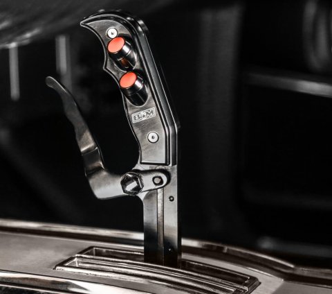 B&M Magnum Grip Pro Stick Shifters 81188 Shifters, Automatic, Stick, Cable Operated, Reverse/Forward Shifter Pattern, Black Pistol Knob, Chrysler, Dodge, NAG1, Kit