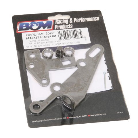 B&M Transmission Brackets and Levers 35498 Bracket, Steel, Natural, Chevy TH400/TH350/TH250/200-4R/700R4/TH350C, Kit
