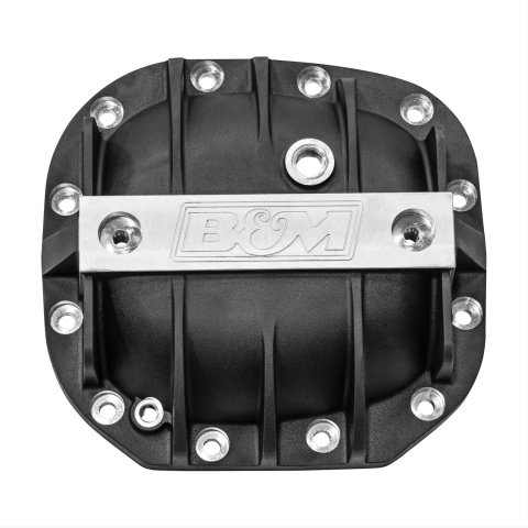 B&M 12 Bolt Ford Super 8.8 Inch, IRS Differential Cover 41296 Cover, 12-bolt, A356 Aircraft Grade Alloy, Black Anodized, in., IRS, Each