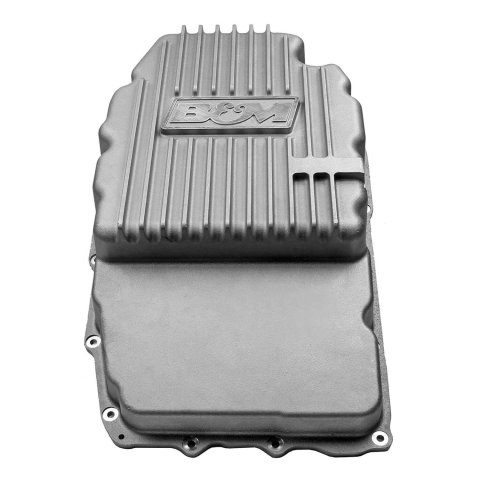 B&M Automatic Transmission Deep Pans for 2019-2024 SIERRA 1500, SILVERADO 1500 - 70399 Pan, Automatic, Cast Aluminum, Natural, 3.82 qt. Additional Fluid, GM, 8L90, 8L90E, Each