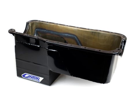 Canton Racing Truck Wet Sump Pans 16-674 Oil Pan, Off-Road, Steel, Black Powdercoated, 7 qt., Rear Sump, Ford, Small Block, 351, Each