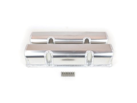 Canton Racing Products Valve Covers 66-200 SBC FABBED ALUM VALVE COVERS - LASER CUT RAIL
