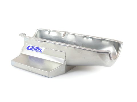 Canton Racing Circle Track Wet Sump Oil Pans 11-102 Pan, Track, Steel, 6 qt., Rear Sump, Chevy, Small Block, Each