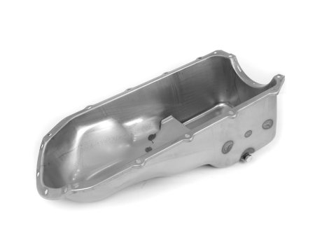 Canton Racing Stock Appearing/Stock Replacement Series Oil Pans 15-389 Pan, Steet/Strip, Steel, Natural, 4.5 qt., Rear Sump, Pontiac V8, Each