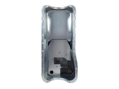Canton Racing Road Race Series Wet Sump Oil Pans 15-764 Pans, Series, Street/Strip, Front Sump, Passenger Side Dipstick, 6-qt. Pan, 8.5 in. Deep, Steel, Clear Zinc, Ford, Big Block, Each