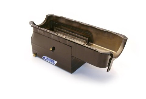 Canton Racing Marine Wet Sump Oil Pans 18-380 Pan, Marine, Steel, Black Powdercoated, 9 qt., Rear Sump, Chevy, Big Block, Each