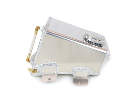 Canton Racing Coolant Expansion and Recovery Tanks 80-218 Overflow Tank, Rectangular, Aluminum, Natural, 5/16 in. Hose Barb Inlet, GM, Car, Kit