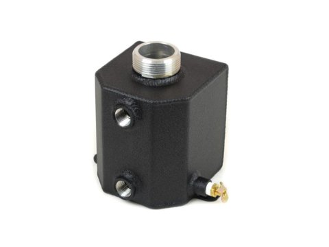 Canton Racing Supercharger Coolant Tanks 80-242BLK Tanks, Aluminum, Black Powdercoated, Two 1/2 in. NPT Fittings On Tank, Kenne Bell, Each