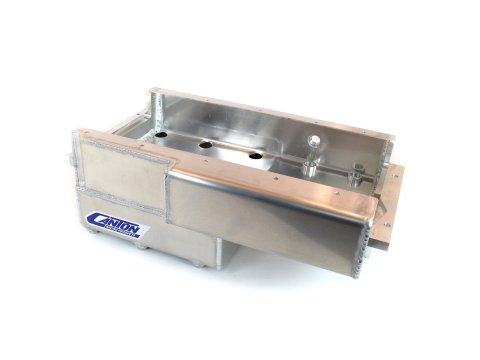 Canton Racing Drag Wet Sump Oil Pans 13-280A Pan, Race, Aluminum, Natural, 6.5 qt., Rear Sump, Dart, LS Next Block, Each