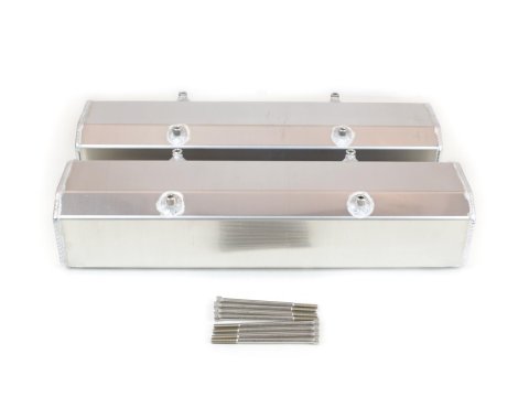 Canton Racing Fabricated Aluminum Valve Covers 65-200 Covers, Tall, Aluminum, Natural, Chevy, Small Block, Pair