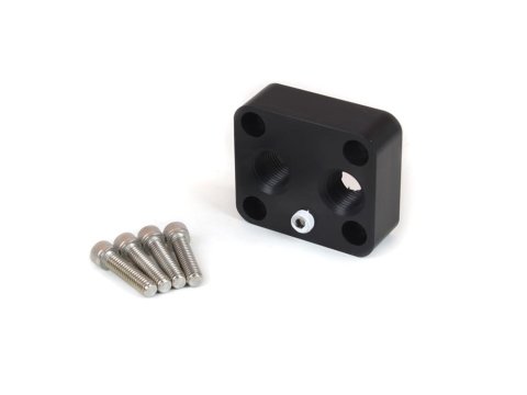 Canton Racing Remote Oil Filter Adapters 22-629 Adapter, Filter, Mount, Aluminum, Black, 1/2 in. NPT Inlet/Outlet, Each