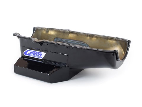 Canton Racing Road Race Series Wet Sump Oil Pans for 1984-1991 CORVETTE - 15-240TBLK Pan, Sump, Steel, Black Powdercoated, Rear Sump, 6 Qt., 3.75 in. Stroke, Passenger Side Dipstick, Chevy, Small Block, Each