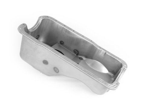 Canton Racing Stock Appearing/Stock Replacement Series Oil Pans 15-650 Pan, Street/Strip, Steel, Natural, 4 qt., Front Sump, Ford, Small Block, 351, Each
