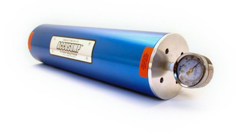 Canton Racing Accusump Oil Accumulators 24-006 Engine Accumulator, 3 Quarts, 16.00 in. x 4.25 in., Aluminum, Blue Anodized, Each