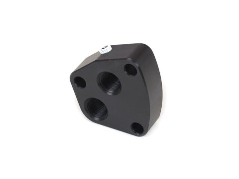 Canton Racing Remote Oil Filter Adapters 22-589 Adapter, Filter, Bypass, Bolt-On, Aluminum, Black, 1/2 NPT Female, Each