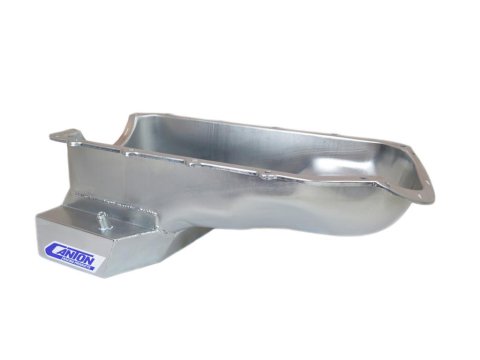 Canton Racing Road Race Series Wet Sump Oil Pans 15-444BLK Pan, Sump, Steel, Black Powdercoated, Rear Sump, 7 Qt., Passenger Side Dipstick, Pontiac V8, Each