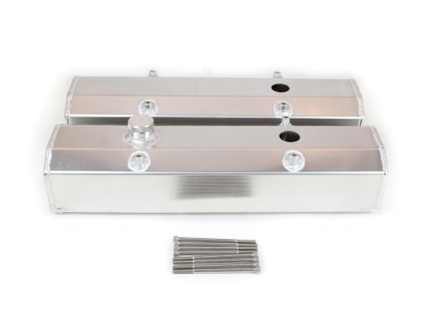 Canton Racing Fabricated Aluminum Valve Covers 65-201 Covers, Aluminum, Natural, Fabricated, Tall, Chevy, Small Block, Pair