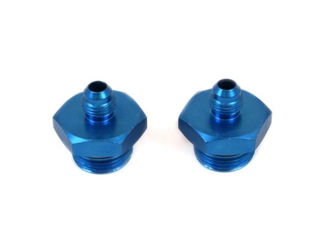 Canton Racing O-Ring Port Adapter Fittings 23-463A Fitting, Adapter, AN to Straight Cut, Straight, Aluminum, Natural, -6 AN, -12 AN, Pair