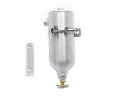 Canton Racing Overflow Catch Tanks 80-205 Tank, 24 oz., Round, Aluminum, Natural, 3/8 in. NPT Inlet, Universal, Kit