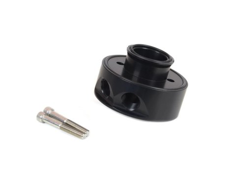 Canton Racing Oil Input Sandwich Adapters 22-550 Adapter, Filter, Bolt-On, Aluminum, Black, 13/16-16 in. Filter Thread, 1/2 in. NPT Inlet/Outlet, Each