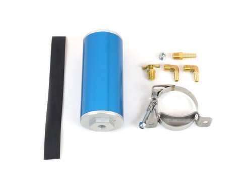Canton Racing Overflow Catch Tanks 80-250 Tank, 24 oz., Round, Aluminum, Natural, 3/8 in. NPT Inlet, Universal, Kit