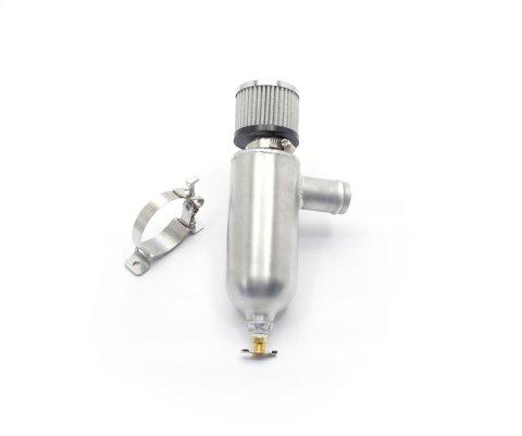 Canton Racing Breather Tanks 23-036 Overflow Tank, 24 oz., Round, Aluminum, Natural, 1.50 in. Inlet, Universal, Kit