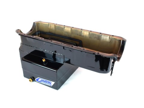 Canton Racing Marine Wet Sump Oil Pans 18-370 Pan, Marine, Steel, Black Powdercoated, 14 qt., Rear Sump, Chevy, Big Block, Each