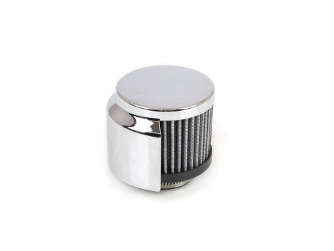 Canton Racing Valve Cover Breathers 65-510 Breather, Clamp-On, Round, Shielded, Steel, Chrome, Plain, Each