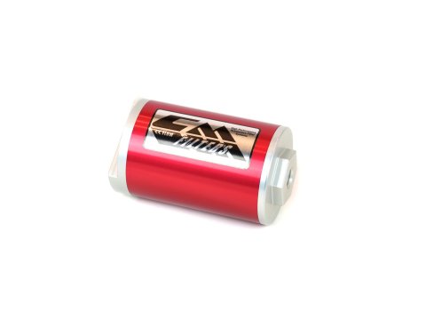 Canton Racing CM 8 Microns Fuel Filter with 1/2 in. NPT Inlet Size 25-918 Filter, Universal, Canister, NPT, Micron, Aluminum, Red Anodized, Each