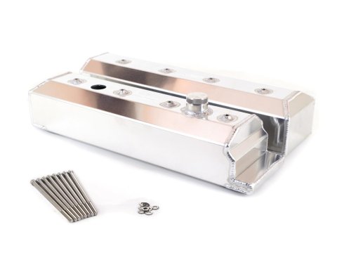 Canton Racing Fabricated Aluminum Valve Covers 65-206 Covers, Tall, Aluminum, Natural, LT-1, Centerbolt, Chevy, Small Block, Pair