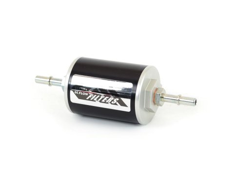 Canton Racing CM 1 Micron Fuel Filter with Stock Inlet Size 25-902 Filter, Inline, Aluminum, Red, Micron, Ford, Each