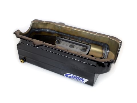 Canton Racing Marine Wet Sump Oil Pans 18-100 Pan, Marine, Steel, Black Powdercoated, 7 qt., Full Sump, Chevy, Small Block, Each