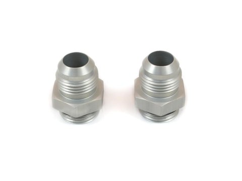 Canton Racing O-Ring Port Adapter Fittings 23-466A Fitting, Adapter, AN to Straight Cut, Straight, Aluminum, Blue Anodized, -12 AN, -12 AN, Pair