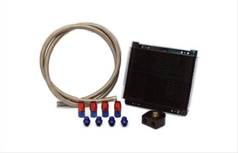 Canton Racing Oil Cooler Kits 22-726 Engine Cooler; Kit; Incl. 8 in.x11in.x1.5 in. 20500 BTU Cooler/Mntg Hardware/Adapter/10 ft.