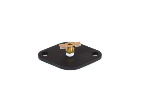 Canton Racing Water Neck Block-Off Plates 80-110 Block Off, Aluminum, Black Anodized, Chevy, Small Block, Each