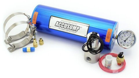 Canton Racing Accusump Oil Accumulators 24-126 Engine Accumulator, Marine, 2 Quarts, 12 in. x 4.25 in., Aluminum, Blue, Gauge, Hardware, Valve, Kit