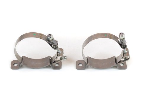 Canton Racing Accusump Mounting Clamps 24-240 Oil Accumulator Brackets, Stainless Steel, Natural, Kit
