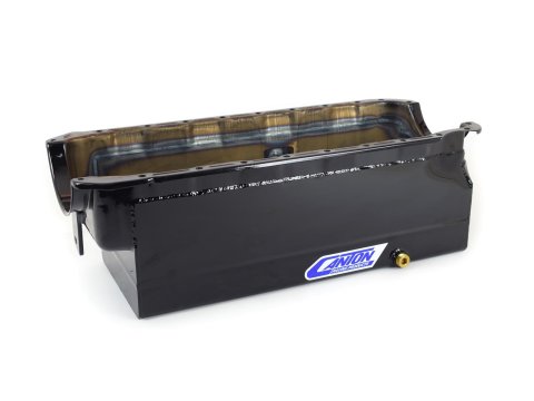 Canton Racing Marine Wet Sump Oil Pans 18-300 Pan, Marine, Steel, Black Powdercoated, 8 qt., Full Sump, Chevy, Big Block, Each