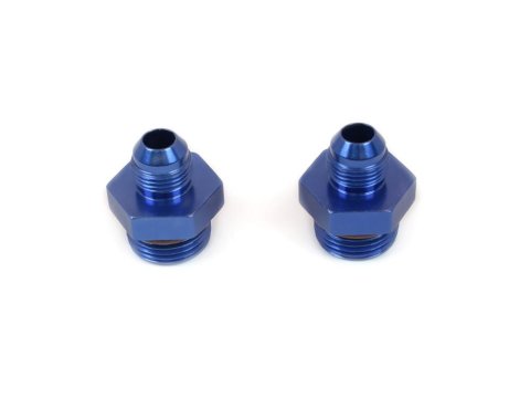Canton Racing O-Ring Port Adapter Fittings 23-464A Fitting, Adapter, AN to Straight Cut, Straight, Aluminum, Natural, -8 AN, -12 AN, Pair