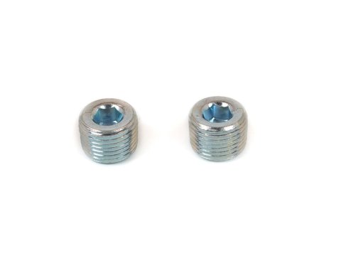 Canton Racing Plugs 20-885 Fittings, Internal Allen Head Pipe Plug, 1/2 in. NPT, Steel, Zinc, Pair