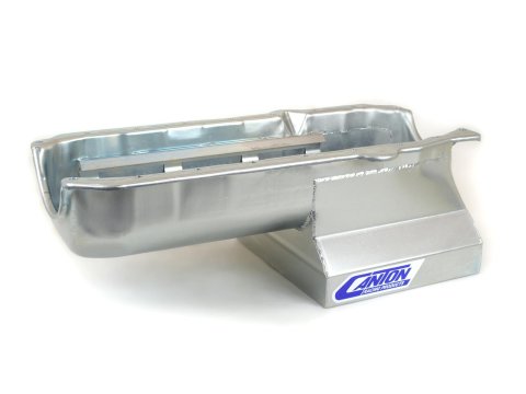 Canton Racing Products Oil Pans 13-120MBLK SBC DEEP "T" SUMP DRAG PAN - RH DIPSTICK - BLK PWD COAT