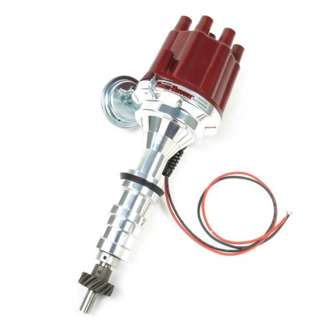 PerTronix Flame-Thrower Plug and Play Billet Distributors with Ignitor II® Module D133701 Distributor, Play, Hall Effect, Vacuum, Mechanical Advance, Red Cap, Ford, 332-428, Each