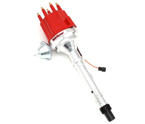 PerTronix Flame-Thrower Magnetic Trigger Billet Distributors D300711 Distributor, Flame-Thrower, Trigger, Vacuum/Mechanical Advance, Red Cap, Chevy, V8, Each