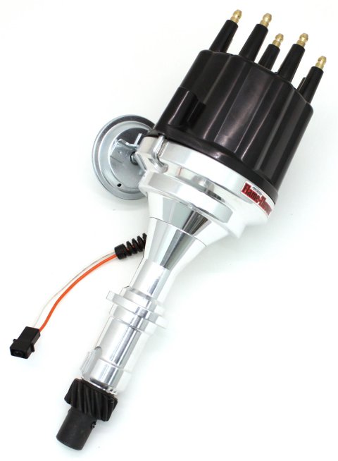 PerTronix Flame-Thrower Magnetic Trigger Billet Distributors D320710 Distributor, Flame-Thrower, Billet, Trigger, Pontiac 301-455 Black Male Cap
