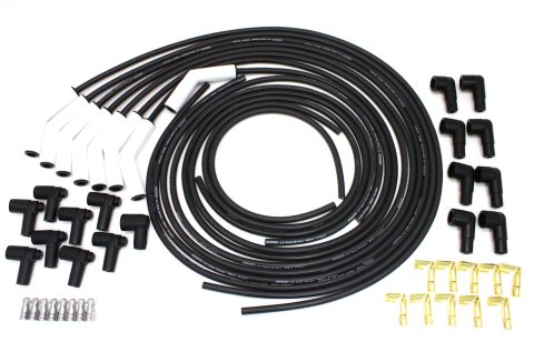 PerTronix Flame-Thrower Universal MAGX2 Ceramic Boot Spark Plug Wires 808215HT Wires, Flame-Thrower, Spiral Core, 8mm, Black, 45/135 Degree Boots, Universal, V8, Set